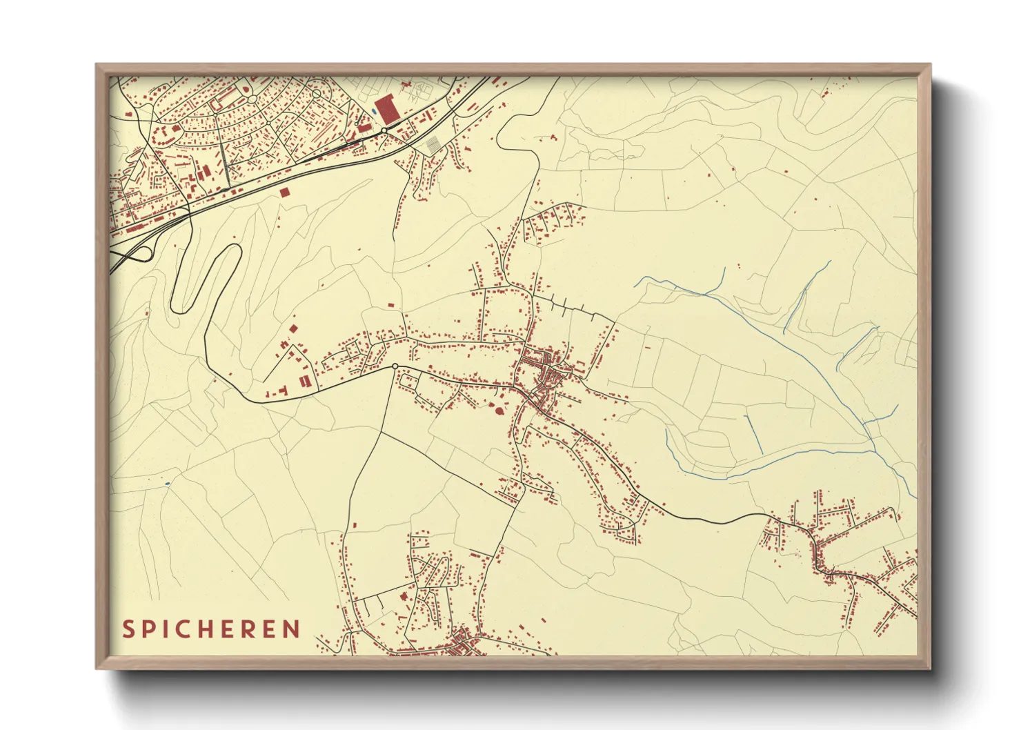 Une affiche de carte sur Spicheren