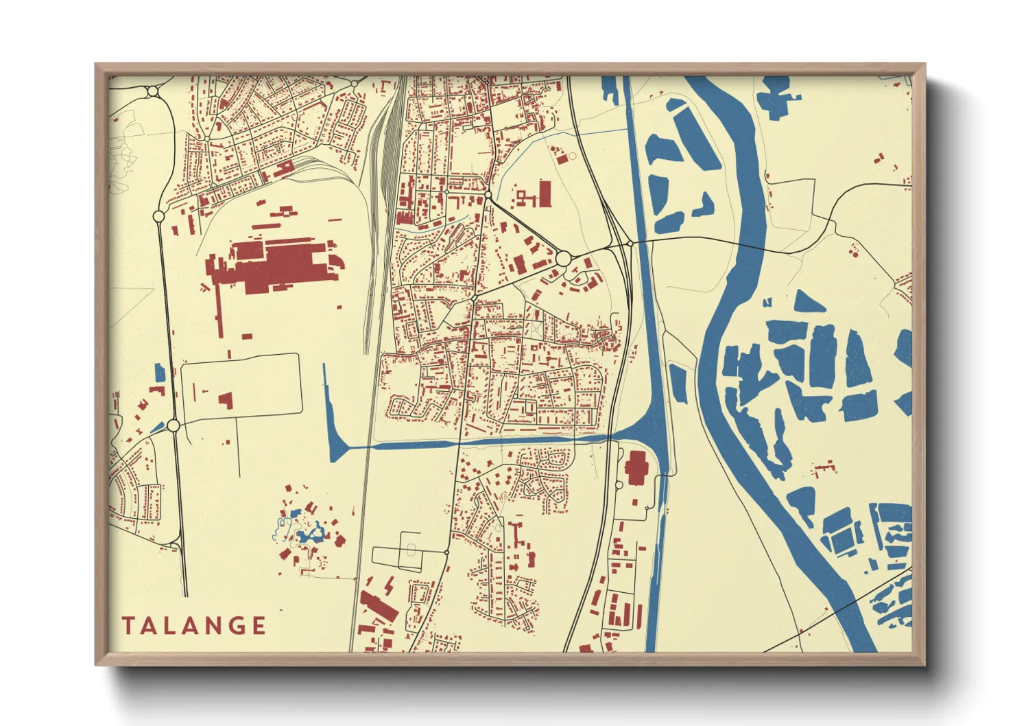 Une affiche de carte sur Talange