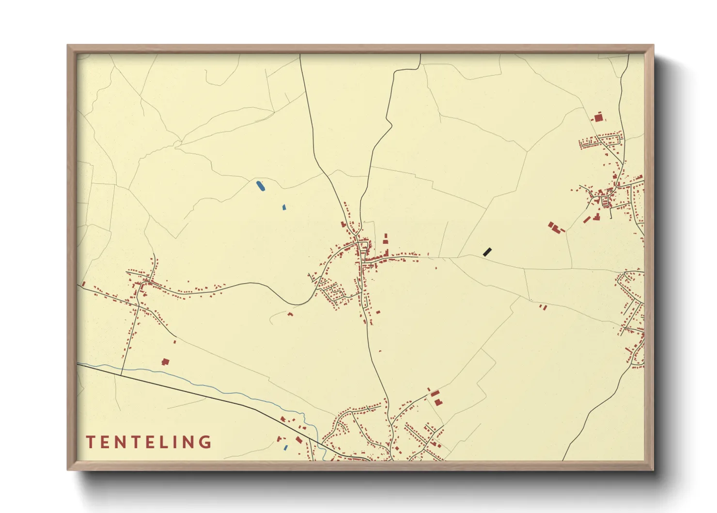 Une affiche de carte sur Tenteling