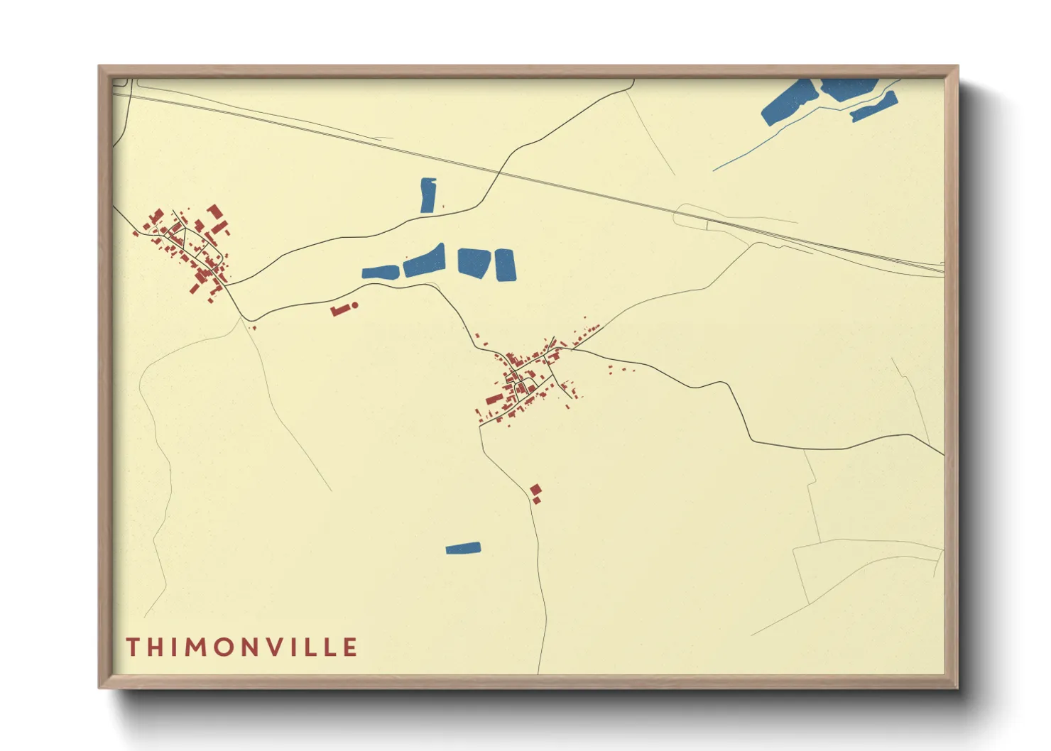 Une affiche de carte sur Thimonville