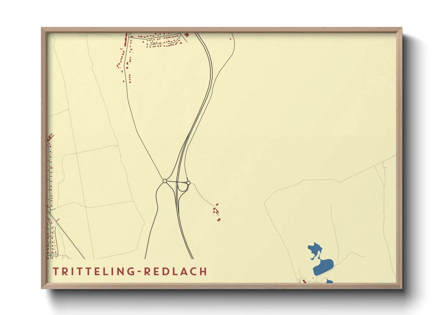 Une affiche de carte sur Tritteling-Redlach