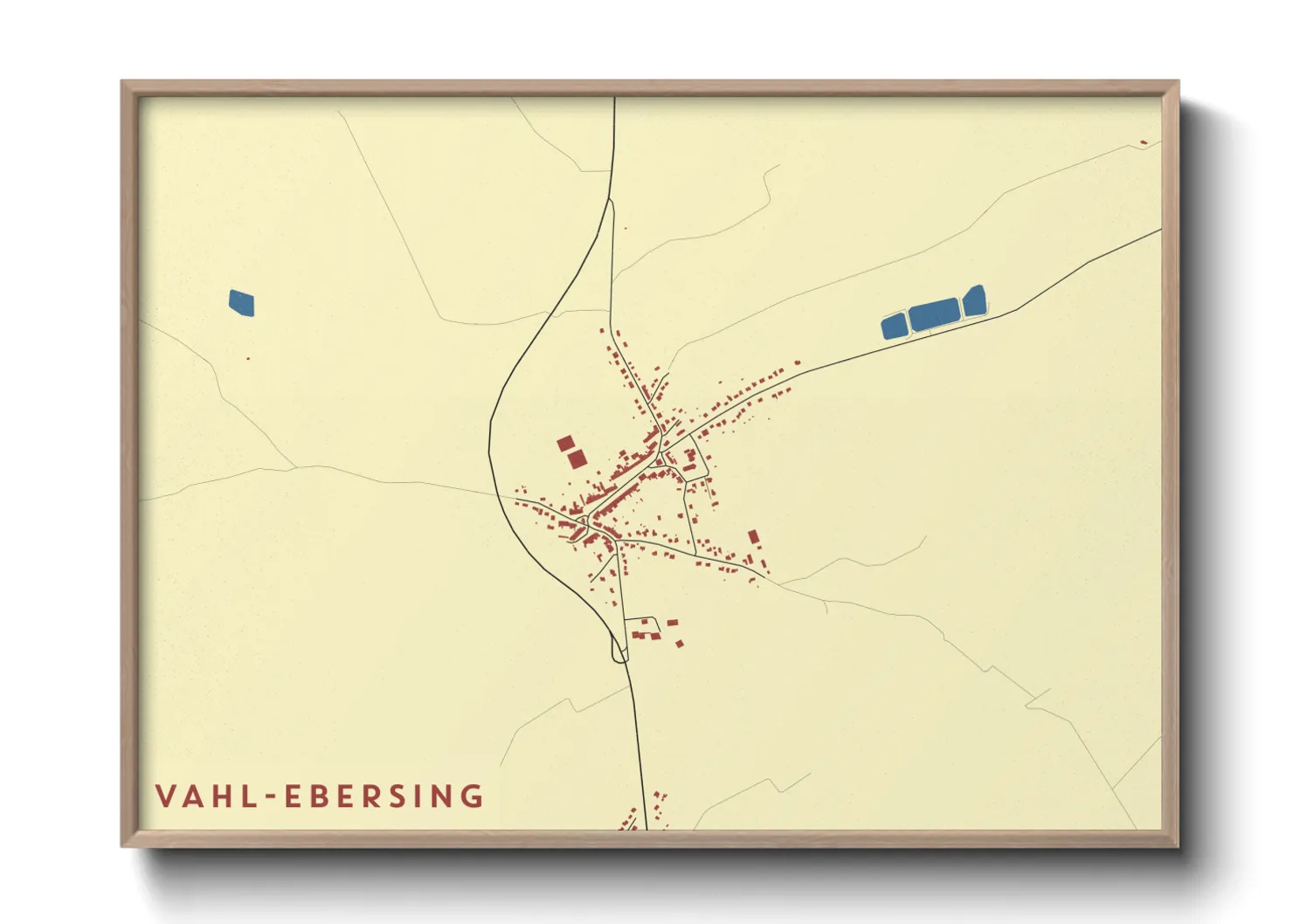 Une affiche de carte sur Vahl-Ebersing