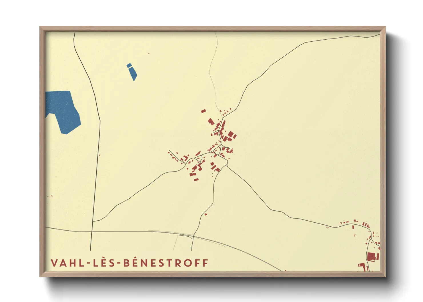 Une affiche de carte sur Vahl-lès-Bénestroff