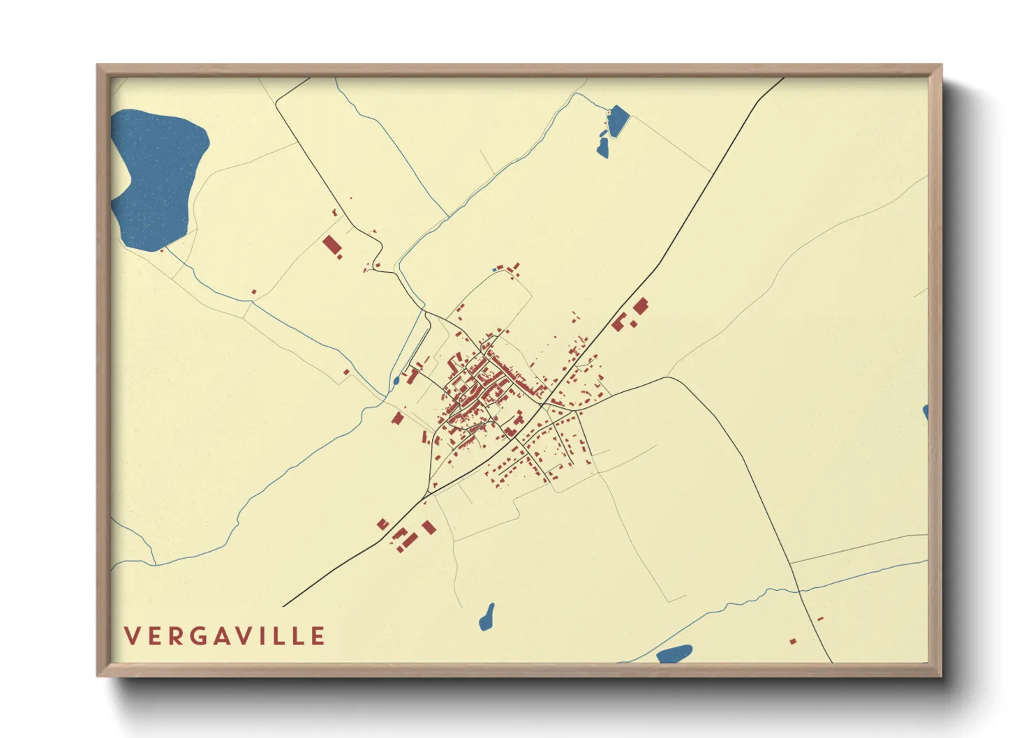 Une affiche de carte sur Vergaville