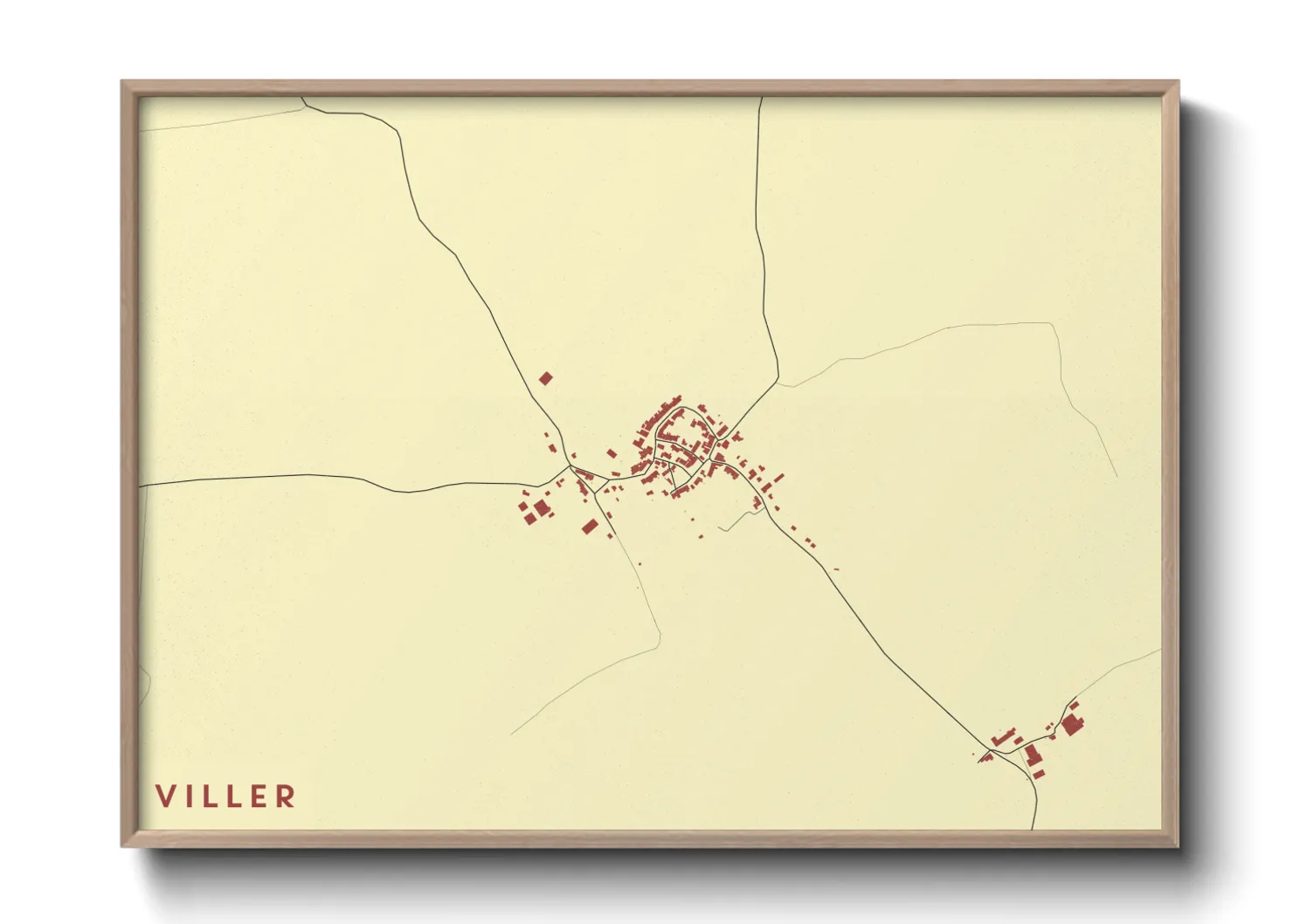 Une affiche de carte sur Viller