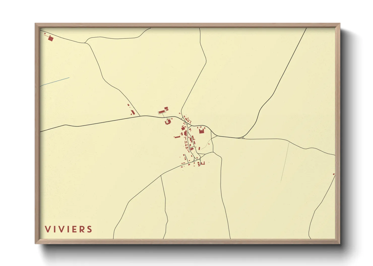 Une affiche de carte sur Viviers