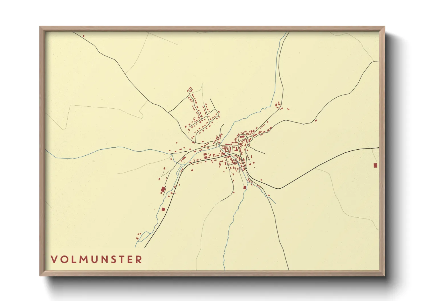 Une affiche de carte sur Volmunster