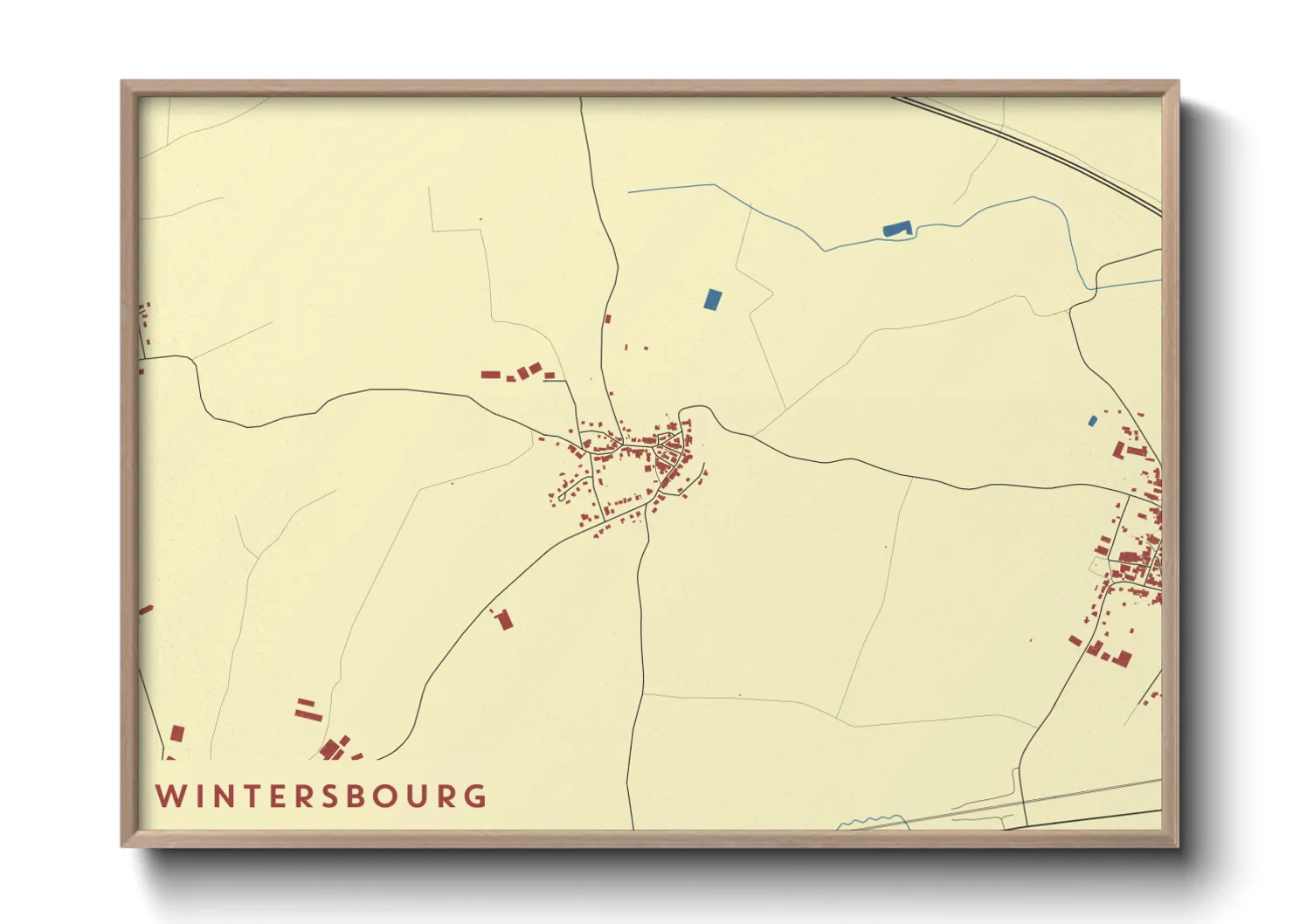 Une affiche de carte sur Wintersbourg