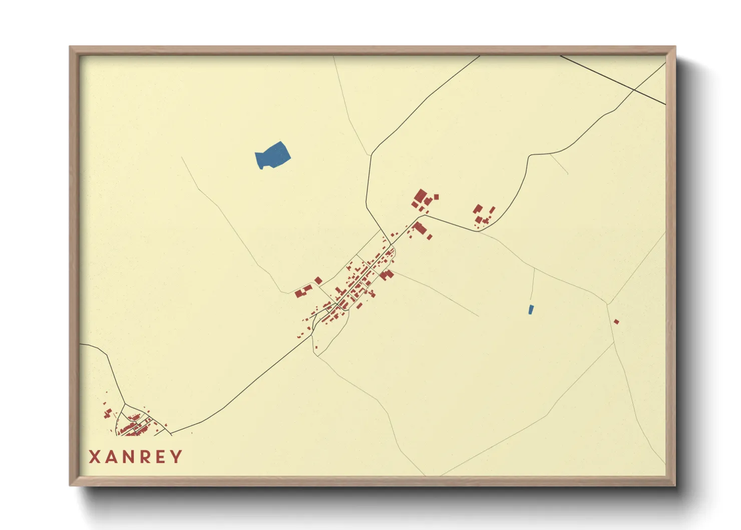 Une affiche de carte sur Xanrey