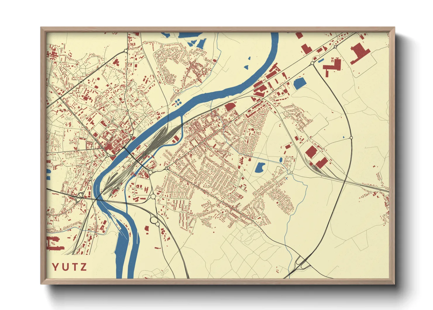 Une affiche de carte sur Yutz