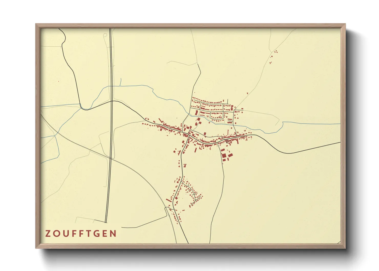 Une affiche de carte sur Zoufftgen