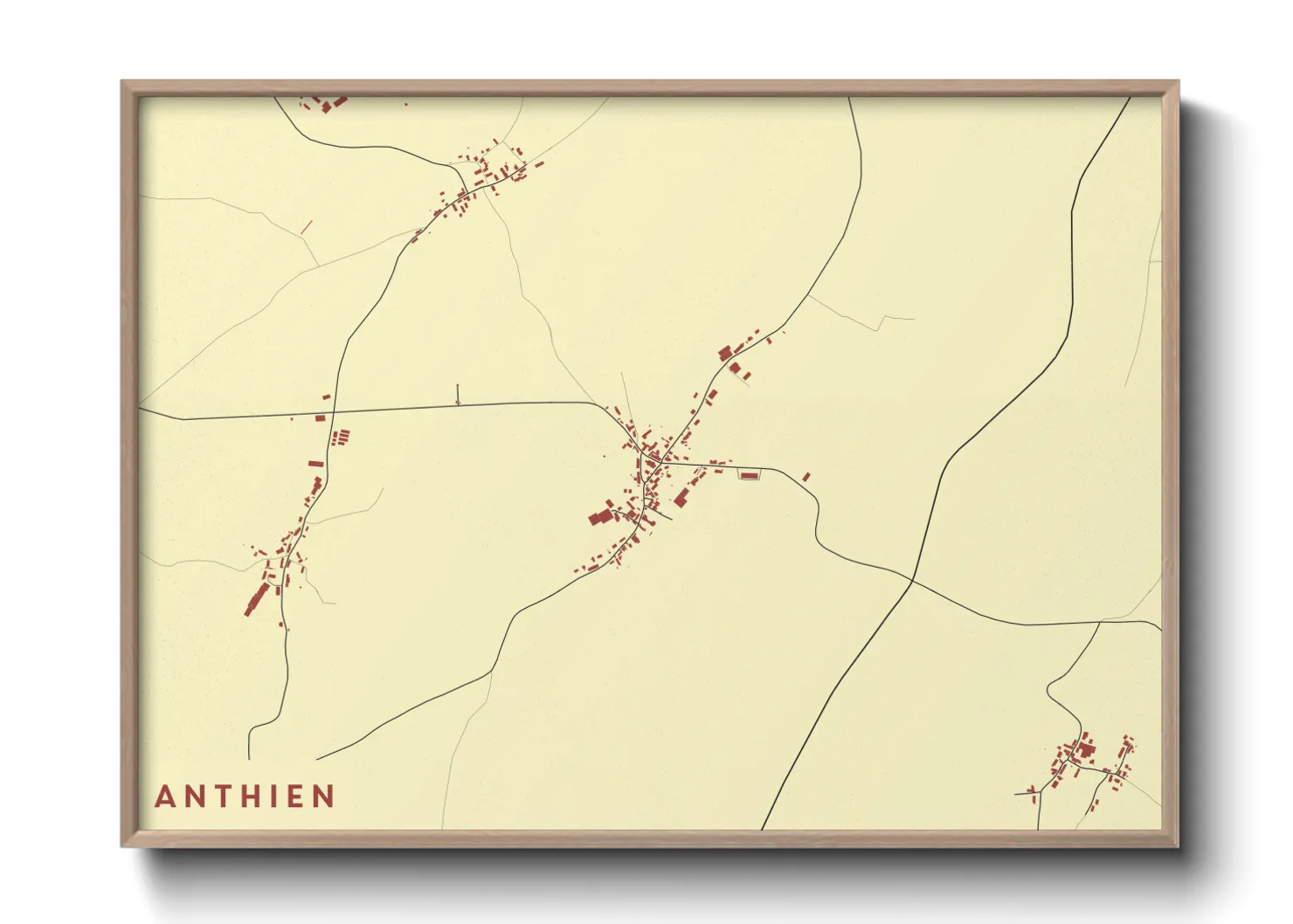 Une affiche de carte sur Anthien