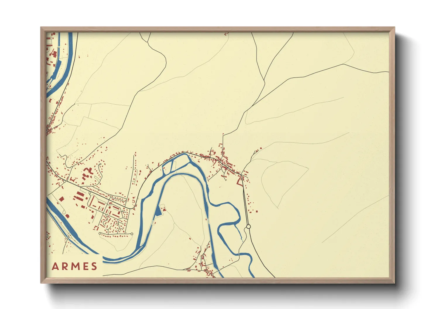 Une affiche de carte sur Armes