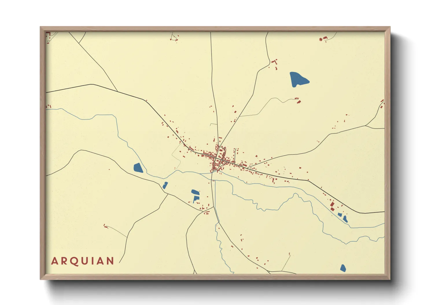 Une affiche de carte sur Arquian