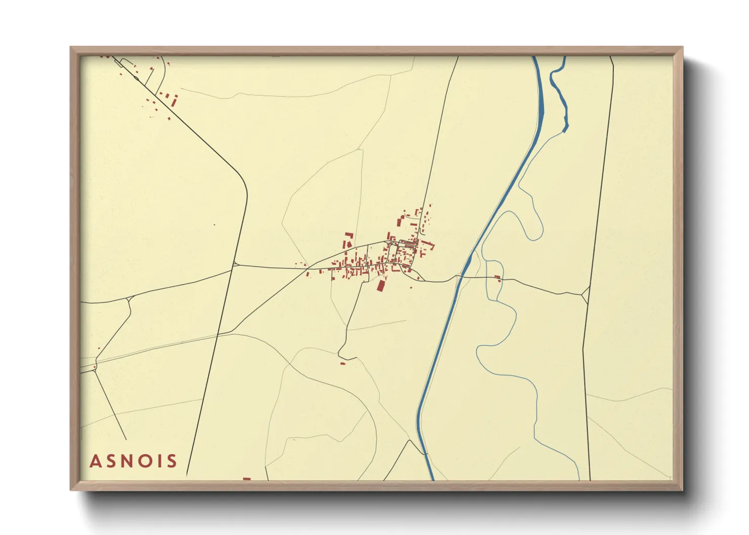 Une affiche de carte sur Asnois