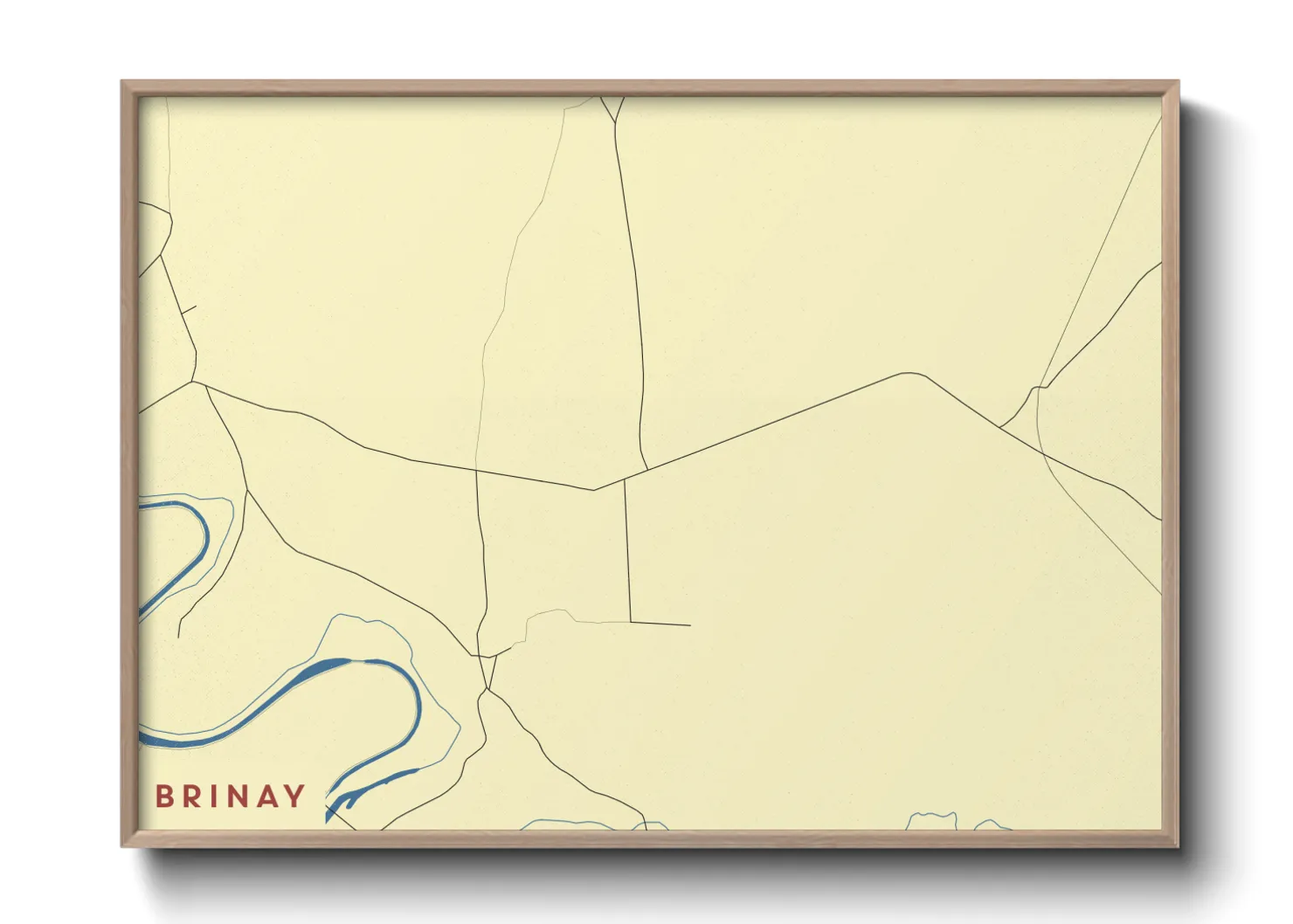 Une affiche de carte sur Brinay