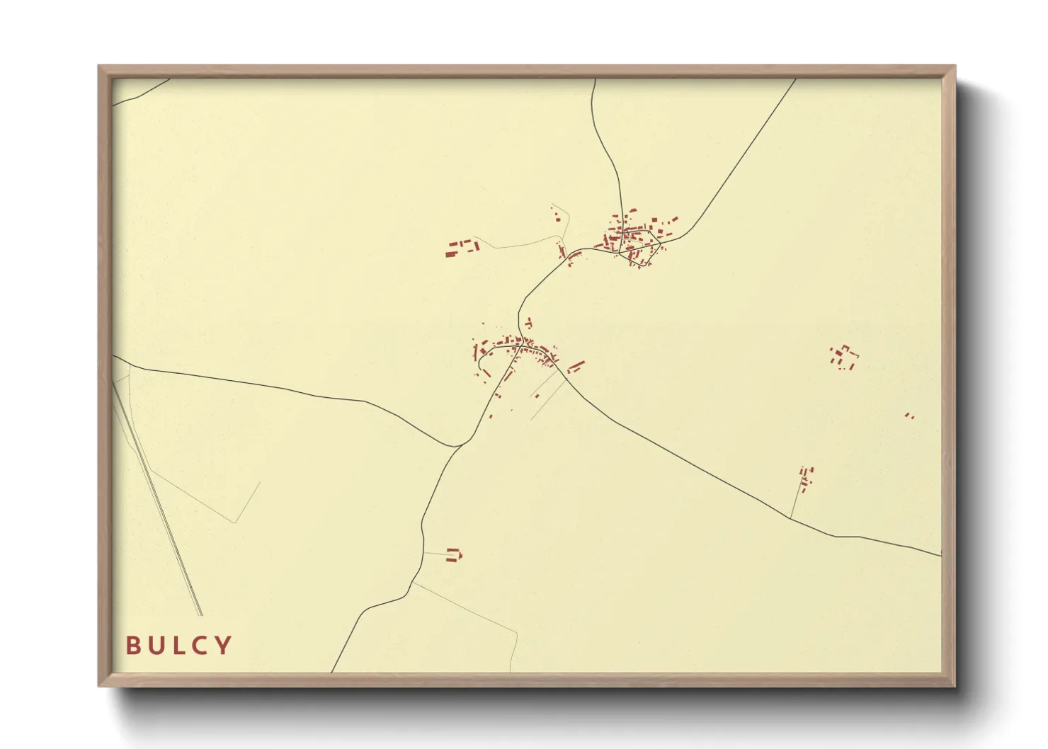 Une affiche de carte sur Bulcy