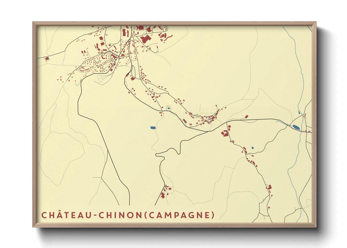 Une affiche de carte sur Château-Chinon(Campagne)