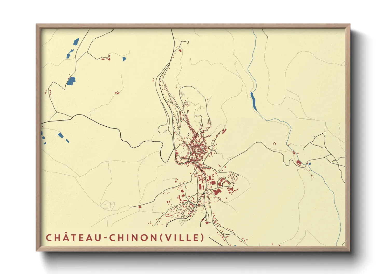 Une affiche de carte sur Château-Chinon(Ville)