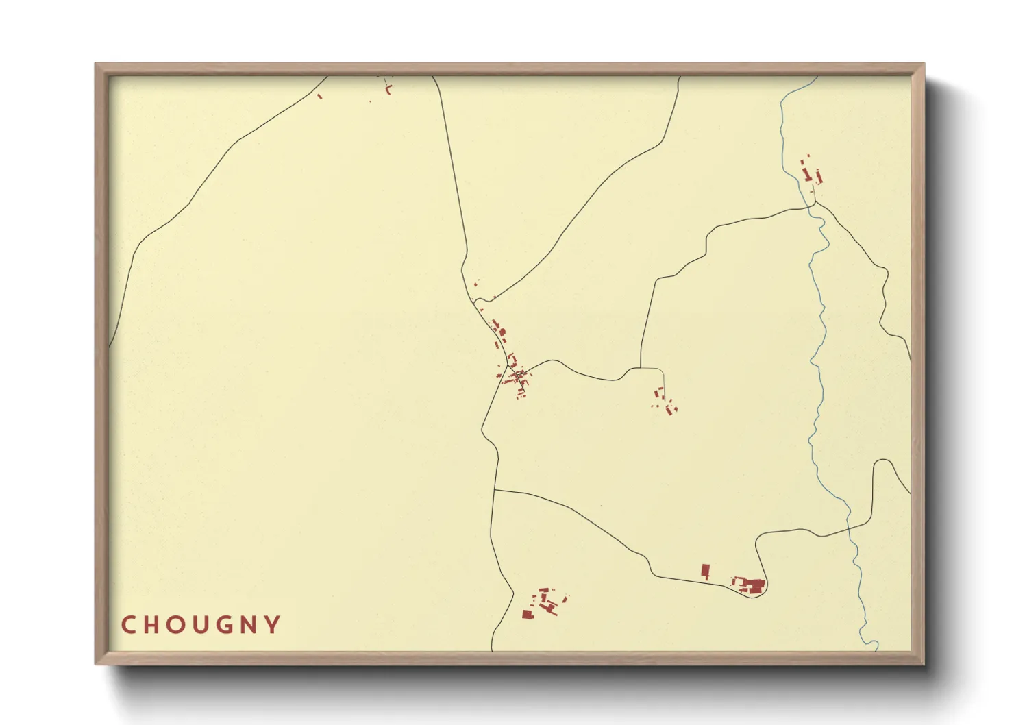 Une affiche de carte sur Chougny