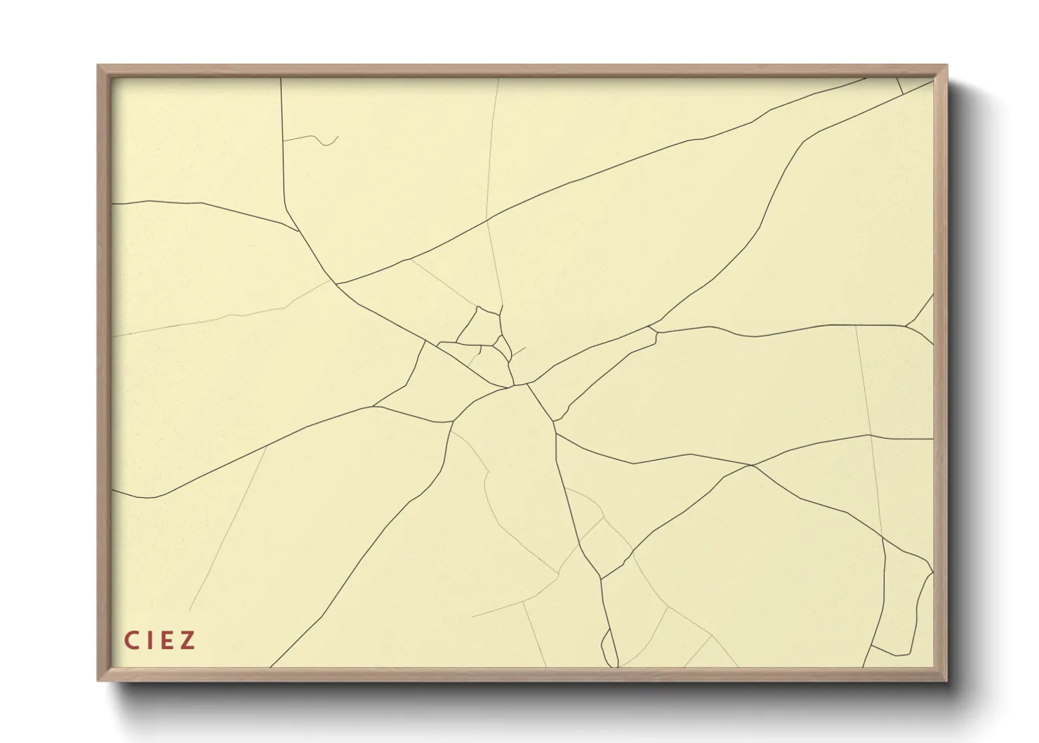 Une affiche de carte sur Ciez