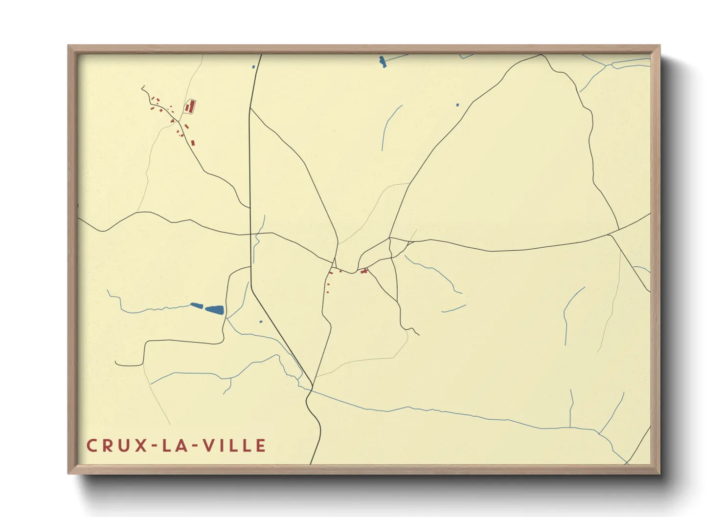 Une affiche de carte sur Crux-la-Ville