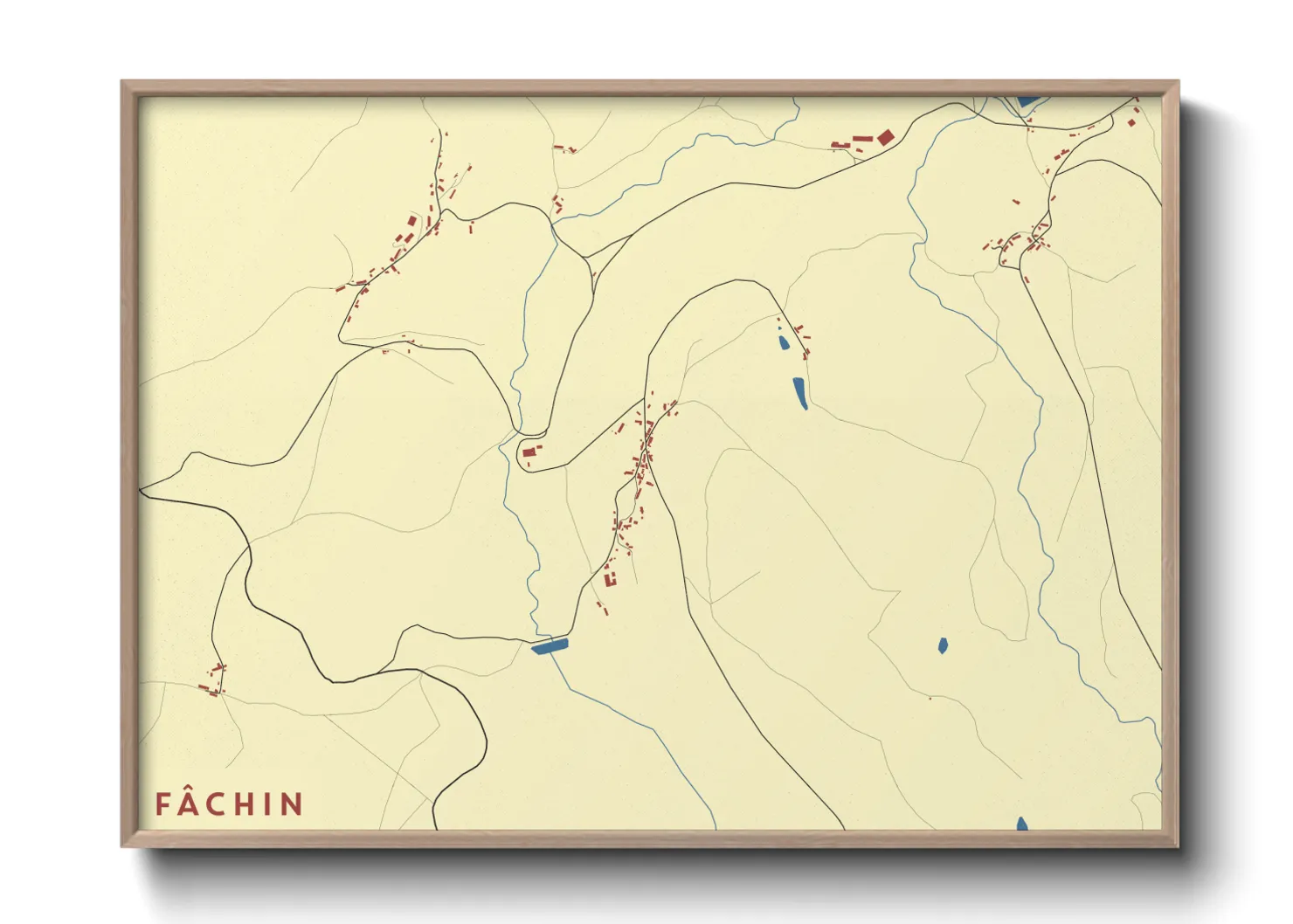 Une affiche de carte sur Fâchin