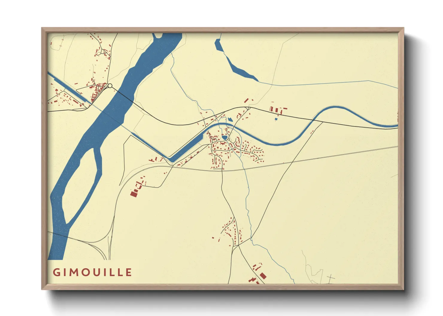 Une affiche de carte sur Gimouille