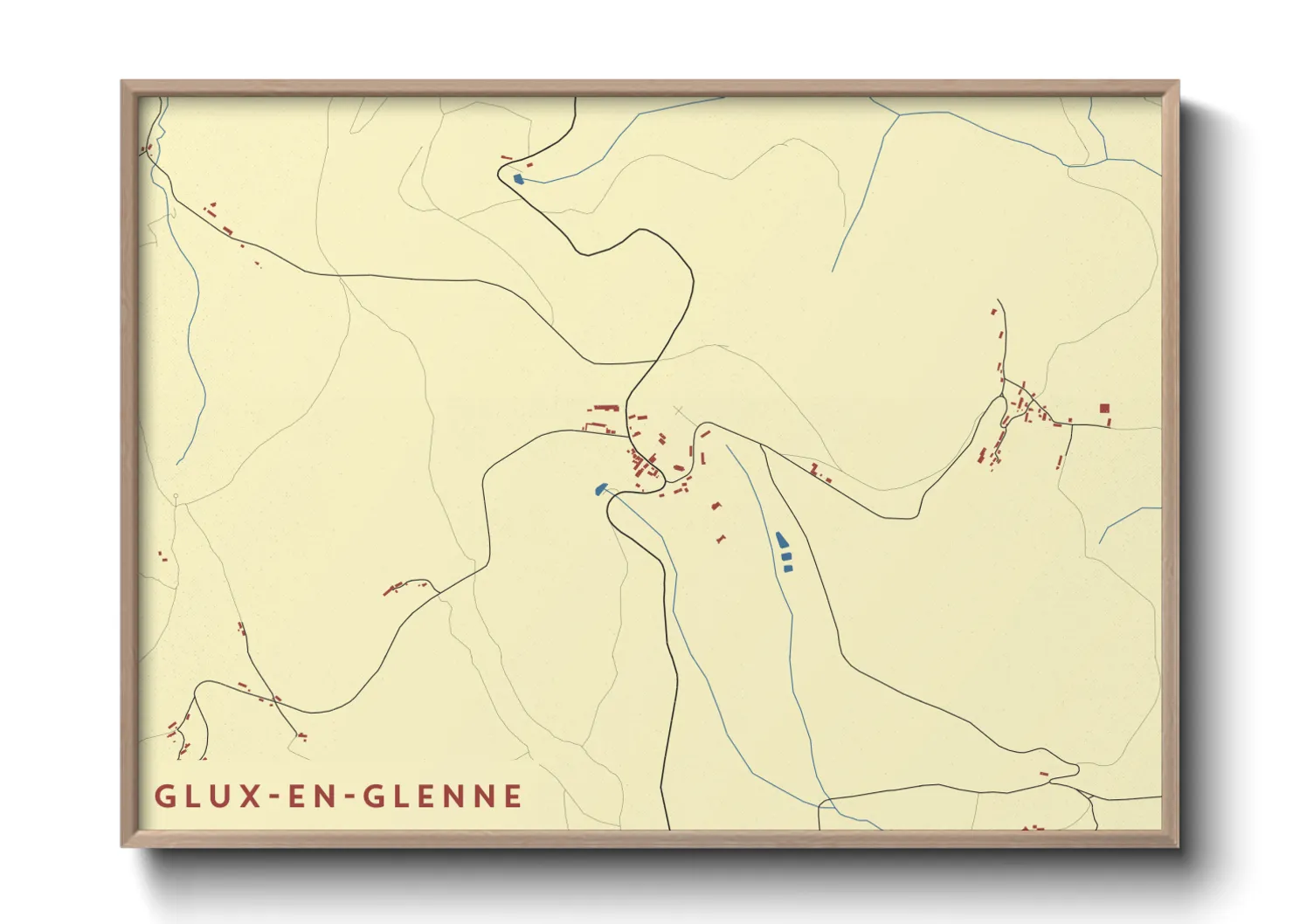 Une affiche de carte sur Glux-en-Glenne