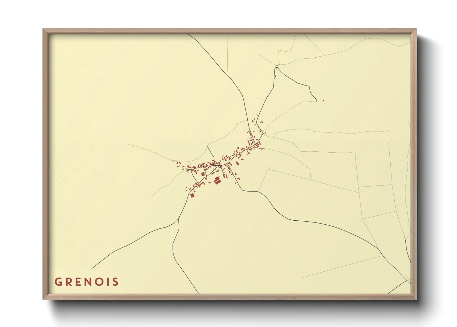 Une affiche de carte sur Grenois