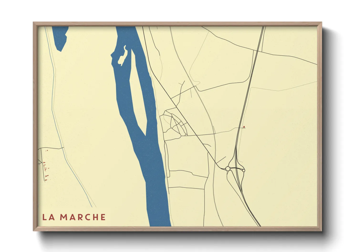 Une affiche de carte sur La Marche