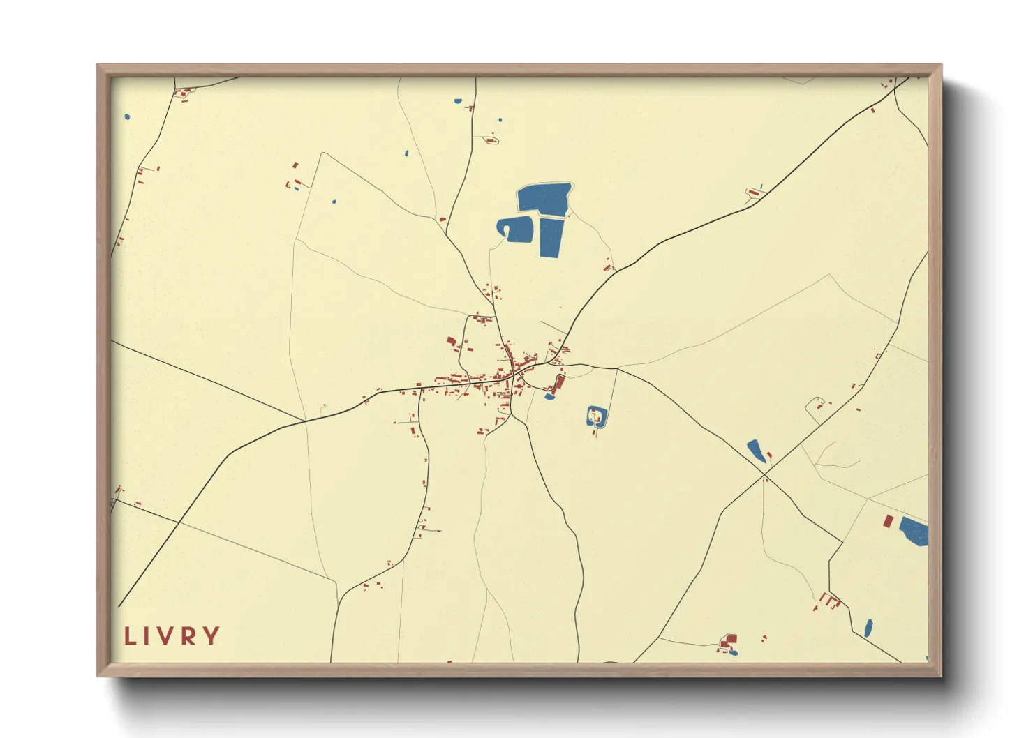 Une affiche de carte sur Livry