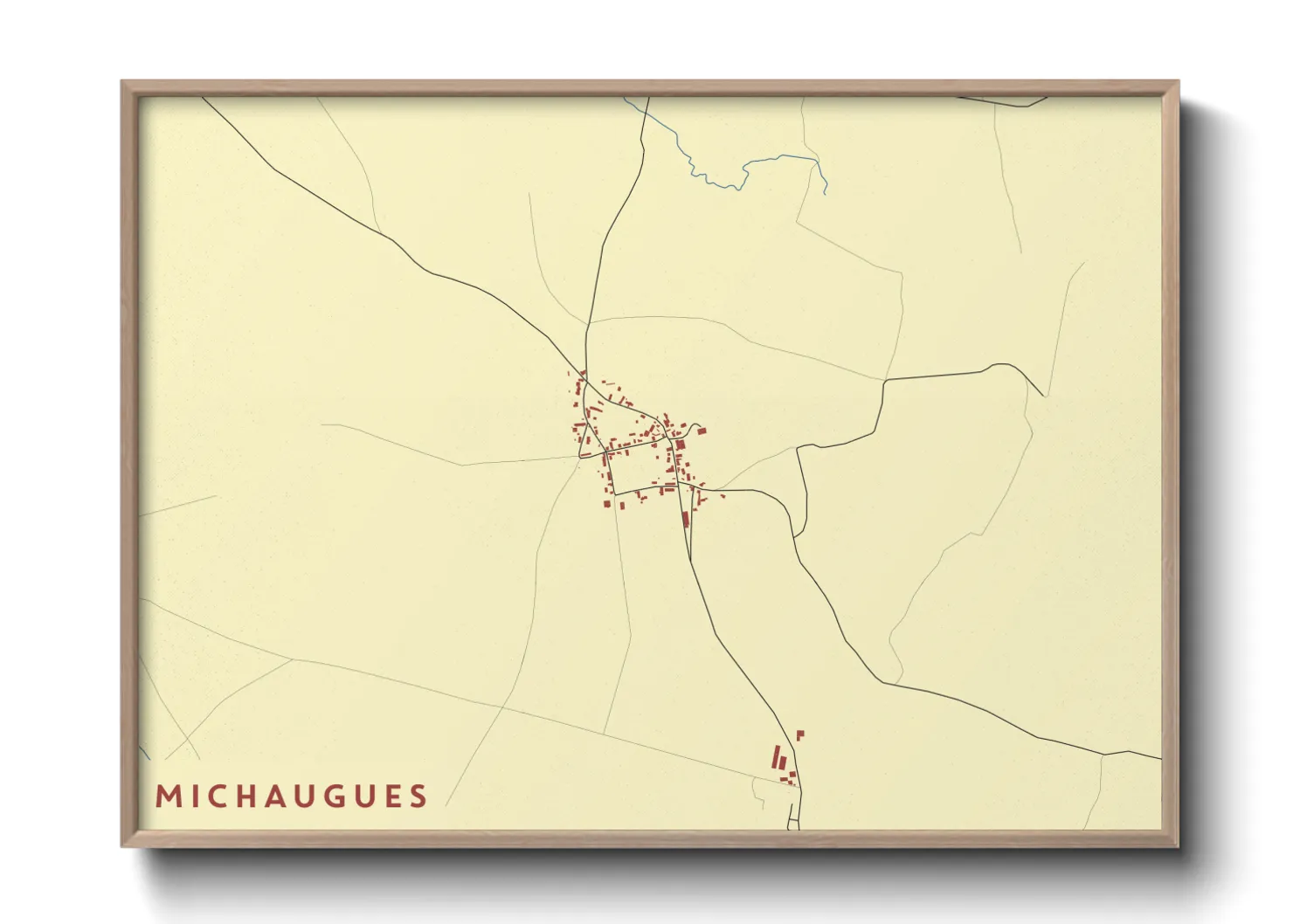 Une affiche de carte sur Michaugues