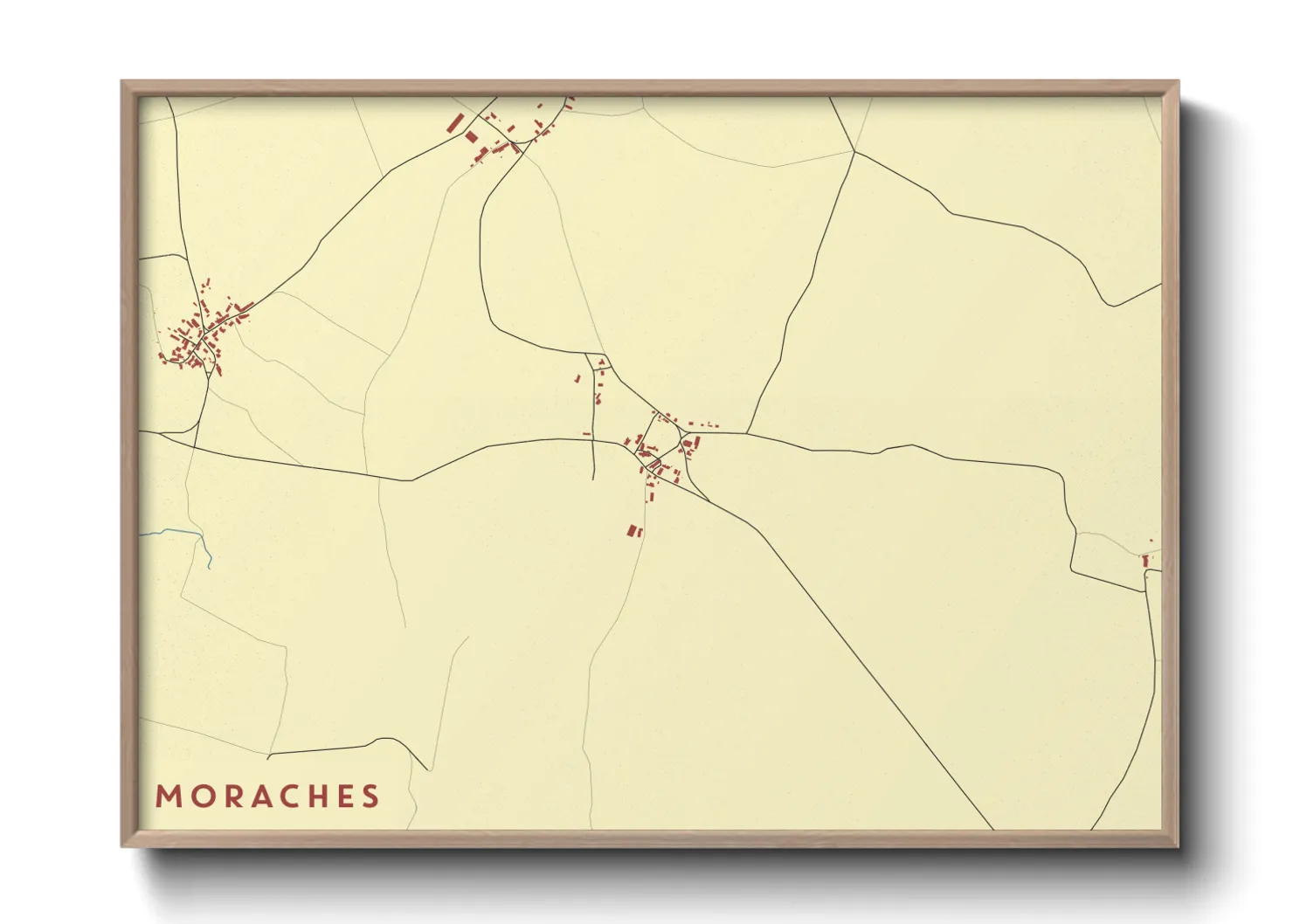 Une affiche de carte sur Moraches