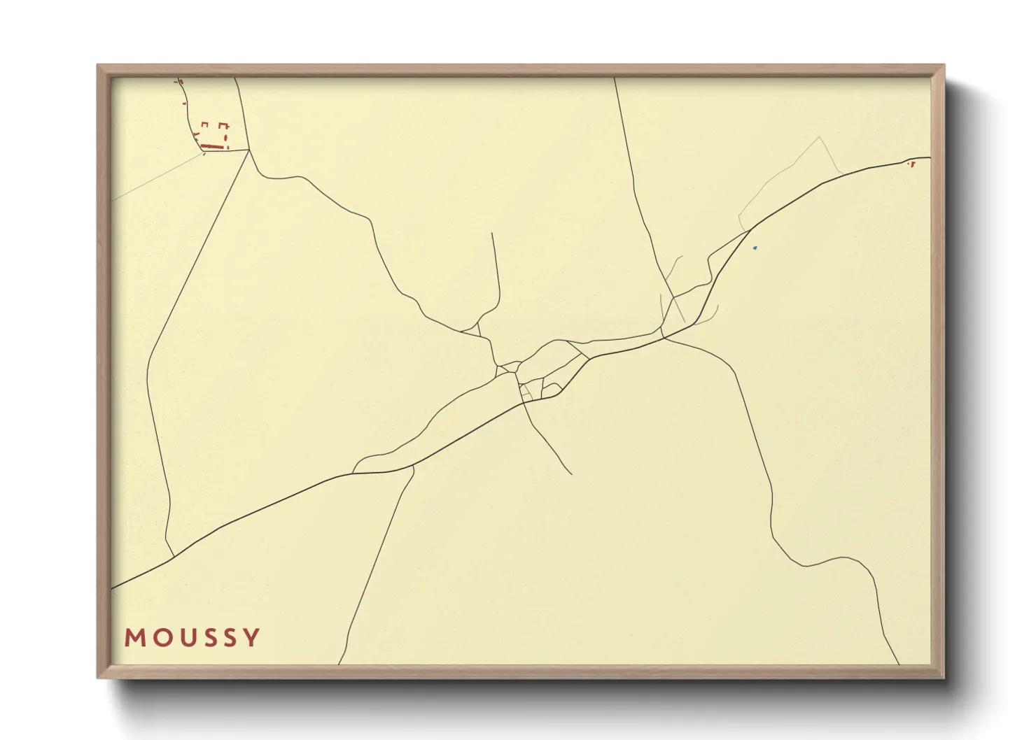Une affiche de carte sur Moussy