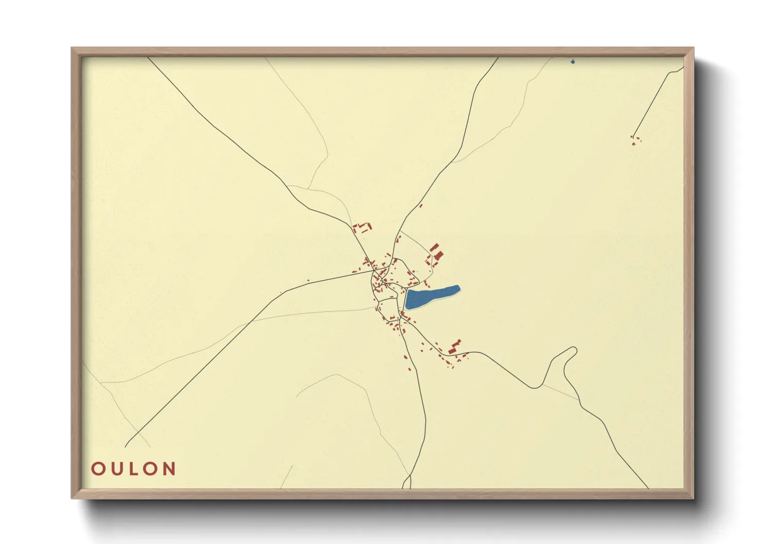 Une affiche de carte sur Oulon