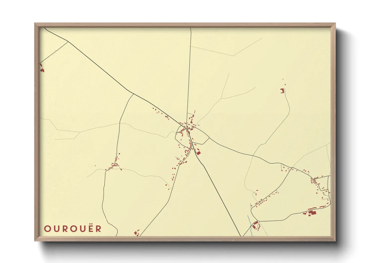 Une affiche de carte sur Ourouër