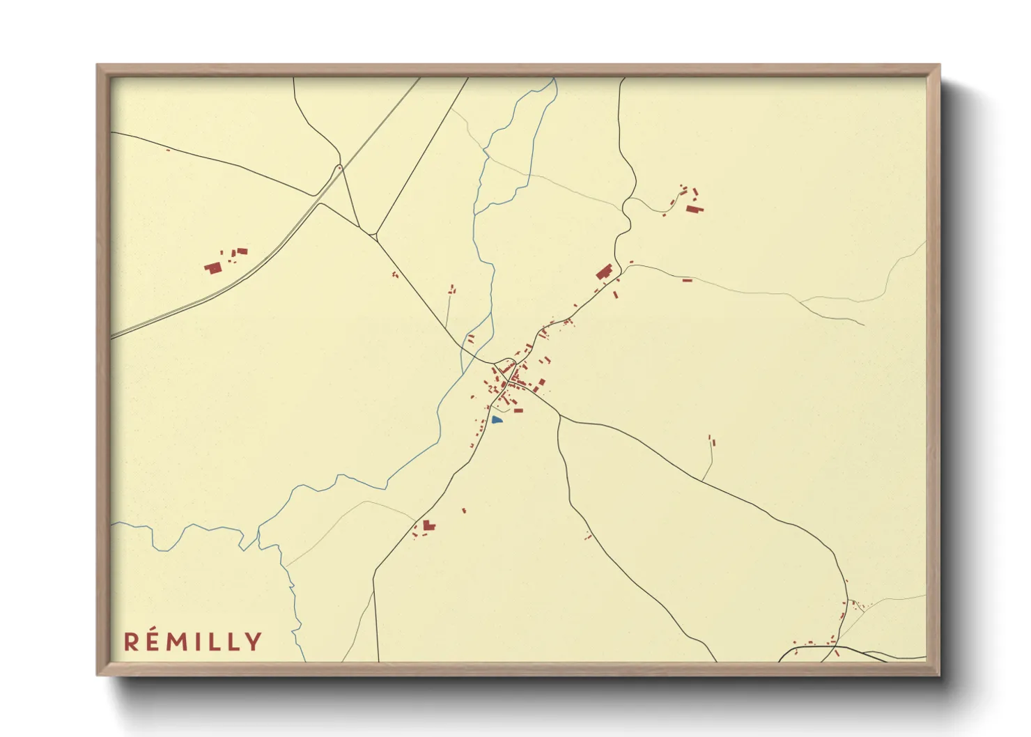 Une affiche de carte sur Rémilly