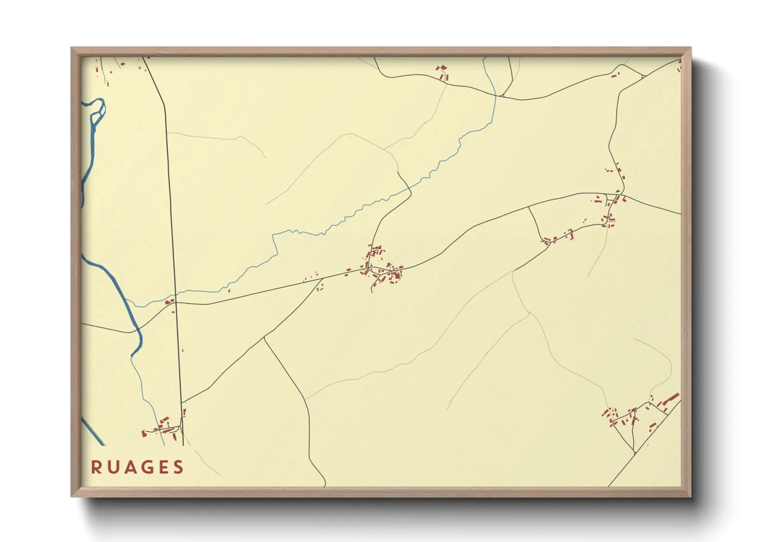 Une affiche de carte sur Ruages