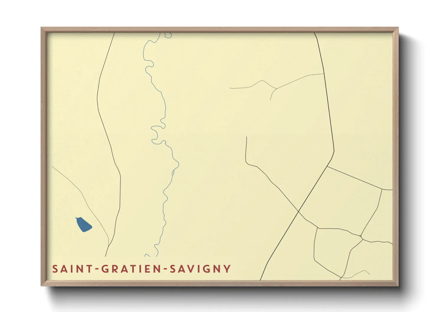 Une affiche de carte sur Saint-Gratien-Savigny