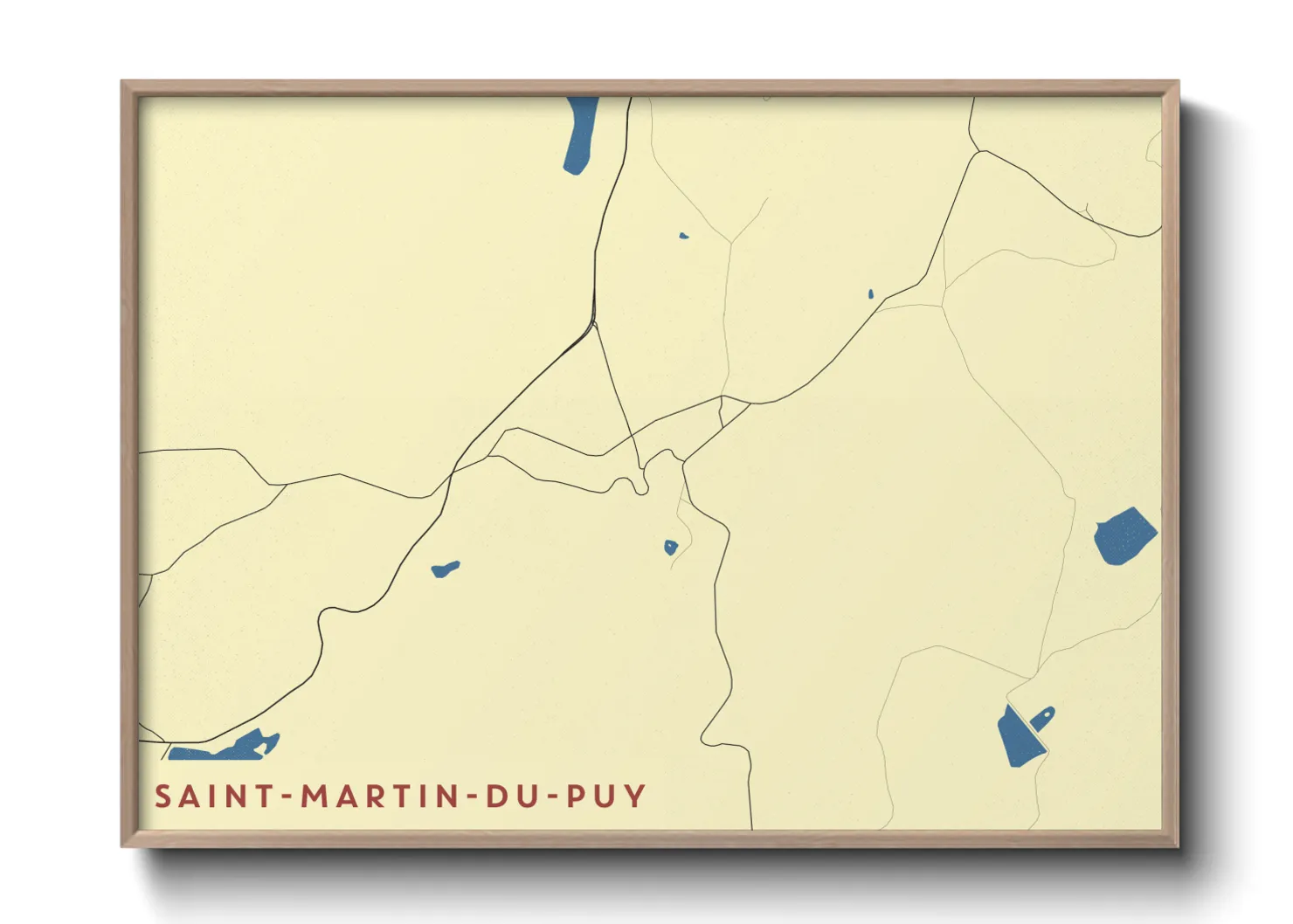 Une affiche de carte sur Saint-Martin-du-Puy