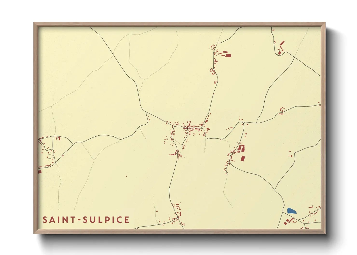 Une affiche de carte sur Saint-Sulpice