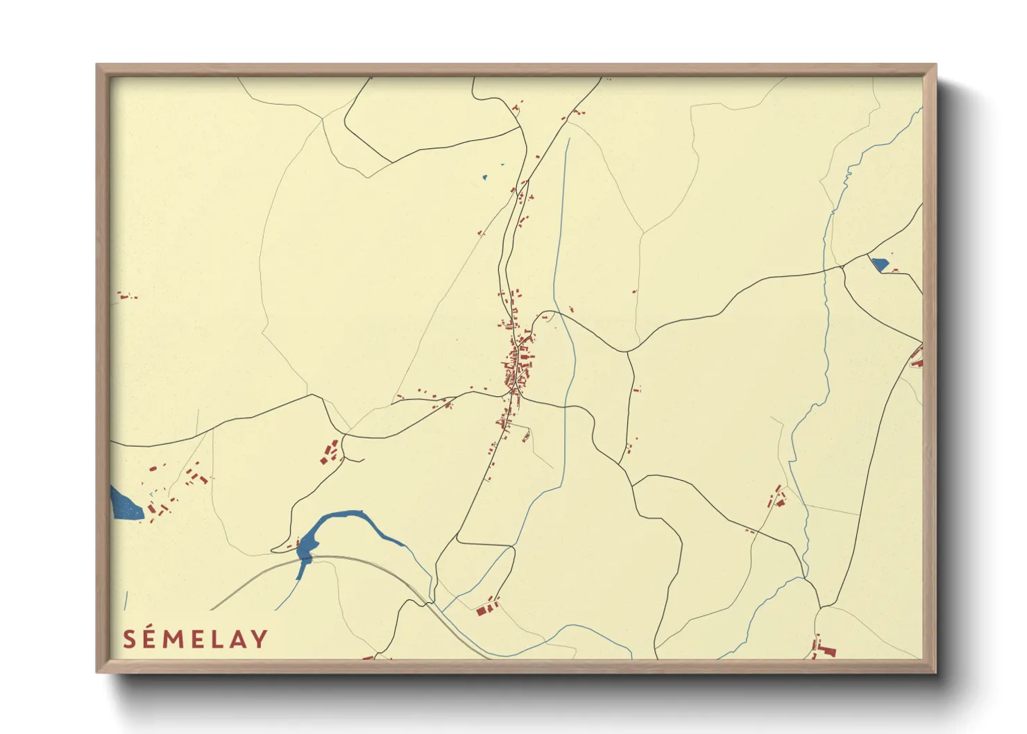 Une affiche de carte sur Sémelay