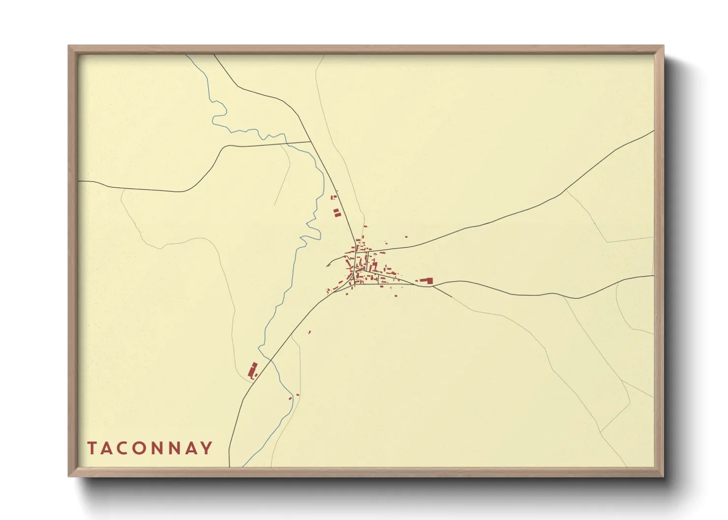 Une affiche de carte sur Taconnay