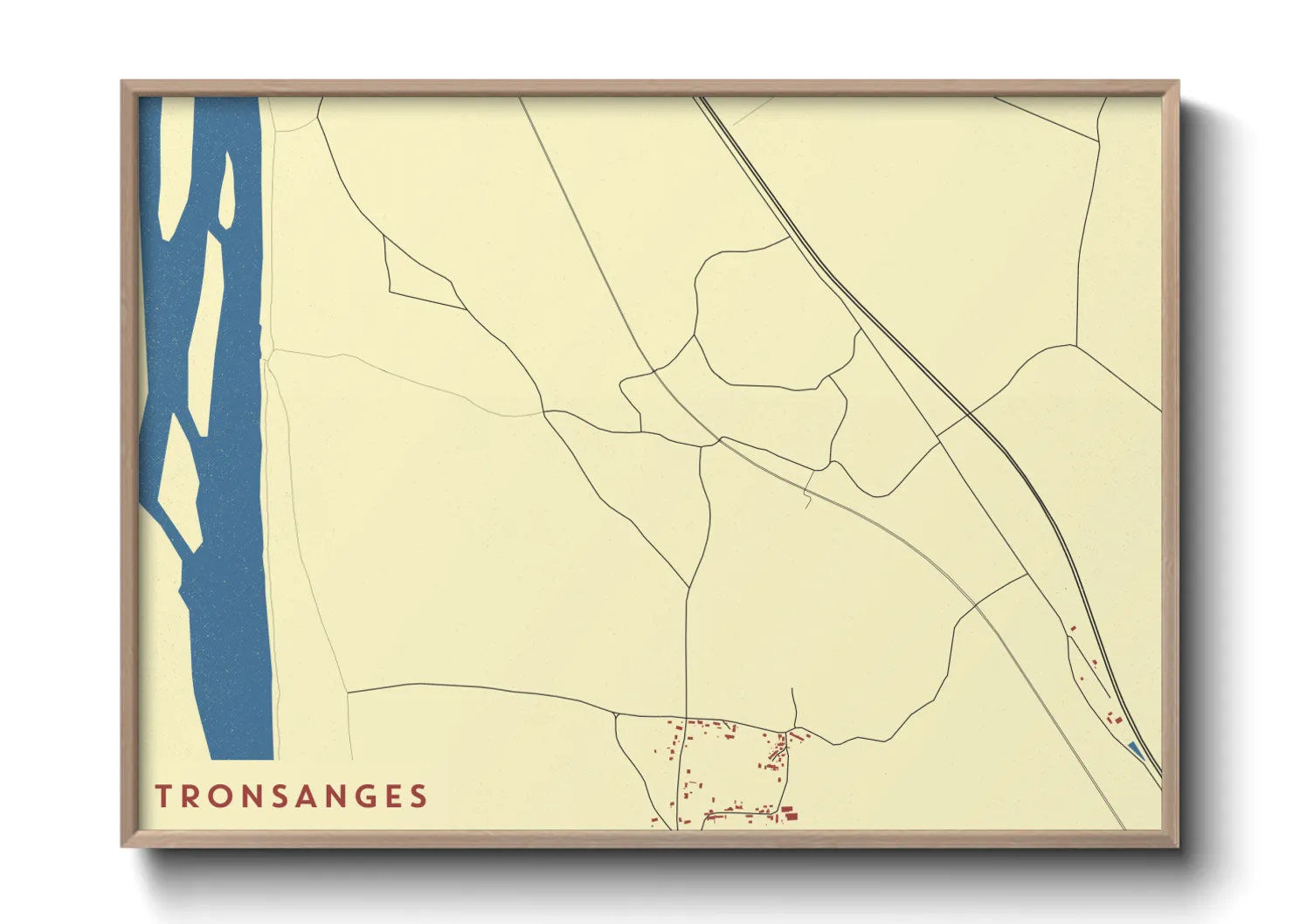 Une affiche de carte sur Tronsanges