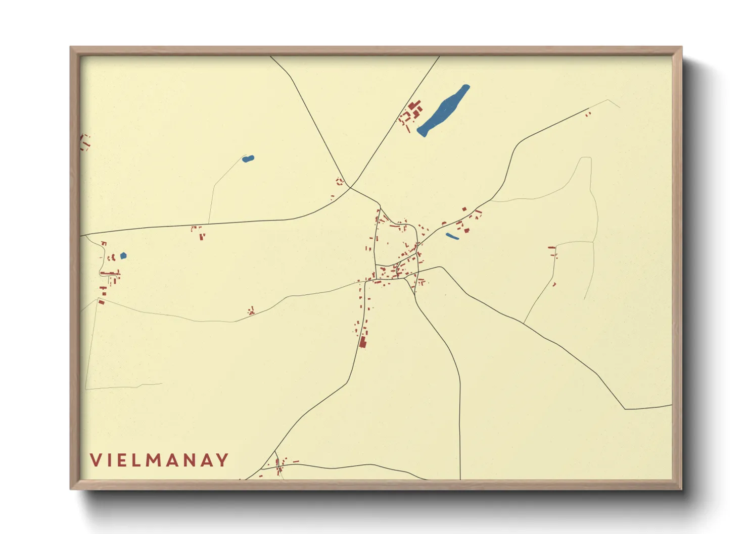 Une affiche de carte sur Vielmanay