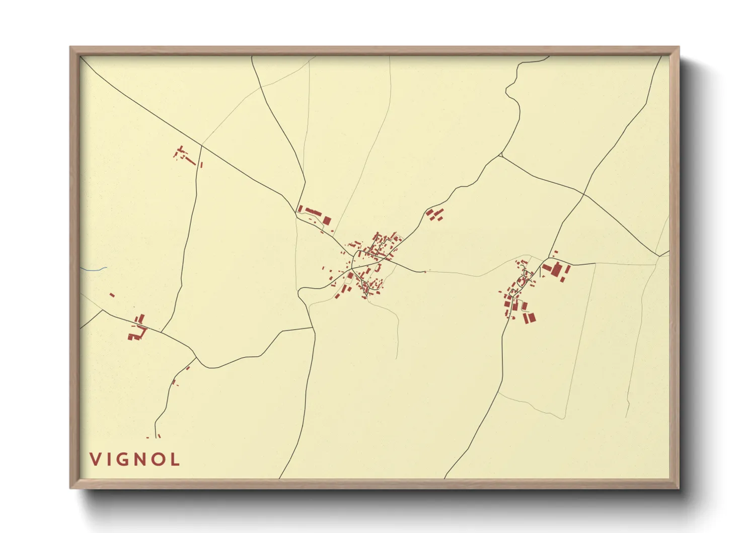 Une affiche de carte sur Vignol