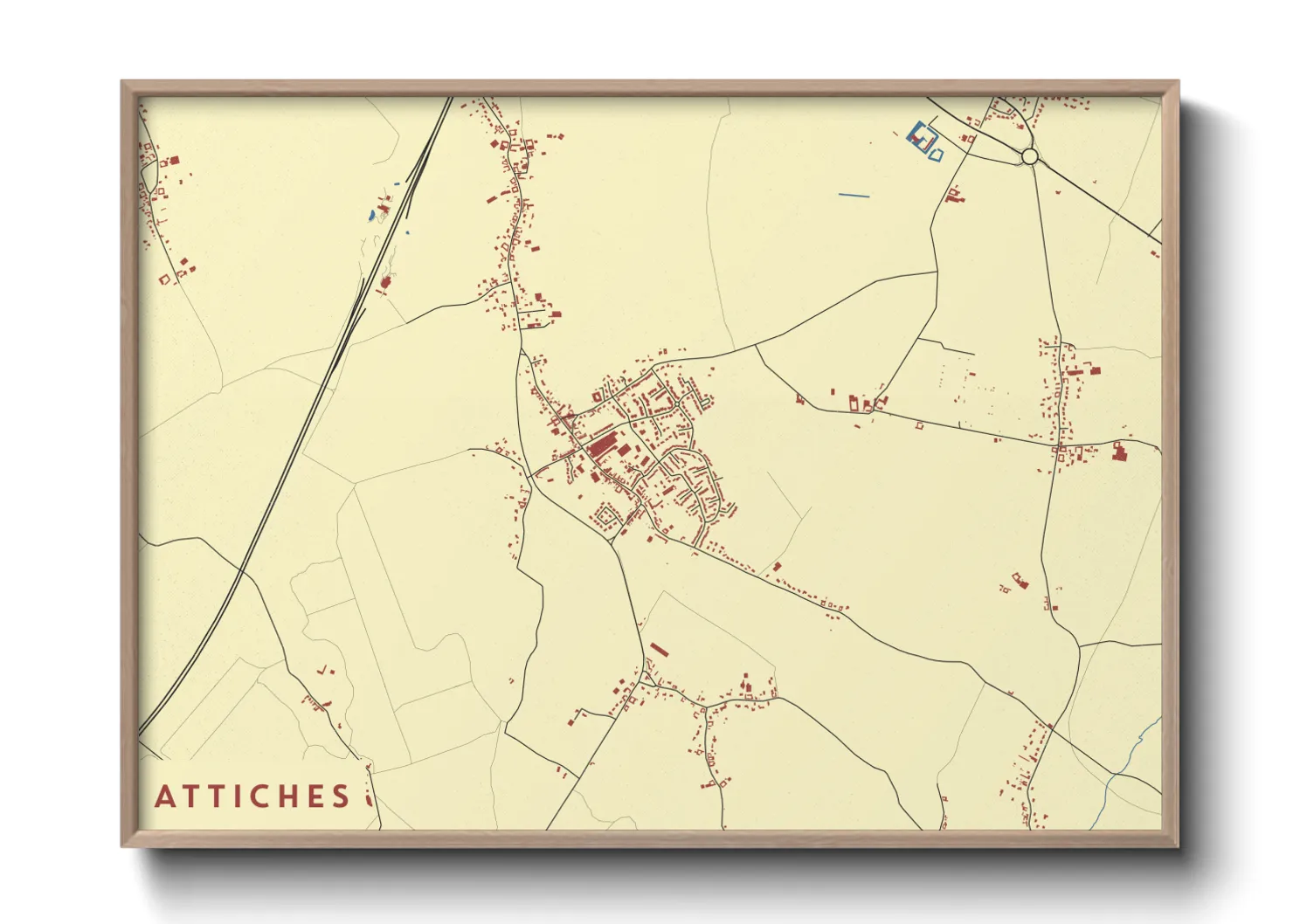 Une affiche de carte sur Attiches