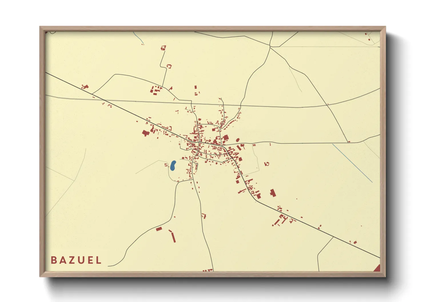 Une affiche de carte sur Bazuel