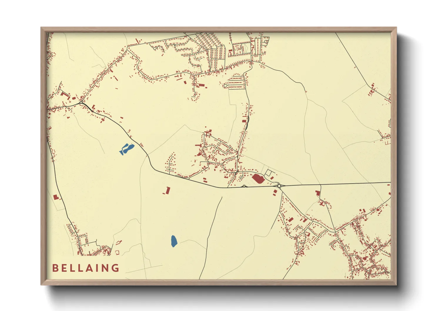 Une affiche de carte sur Bellaing